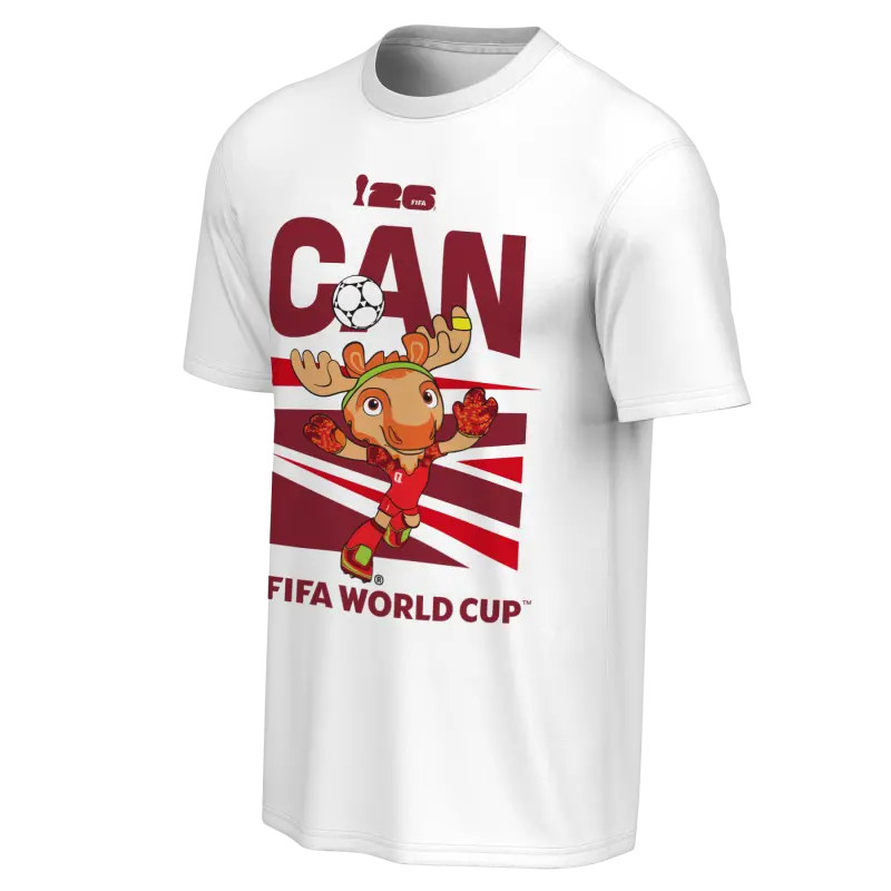 France National Team 2026 World Cup Canada Mascot White T-Shirt – Unisex – Official World Cup Football Kits