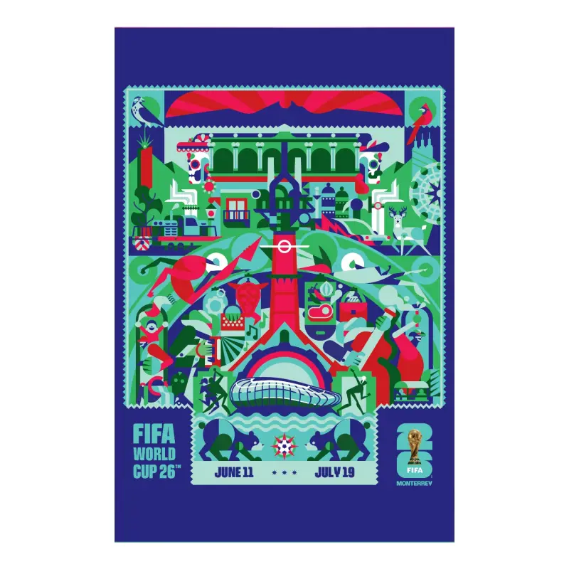 France National Team 2026 World Cup Monterrey Host City Poster – Official World Cup Football Kits