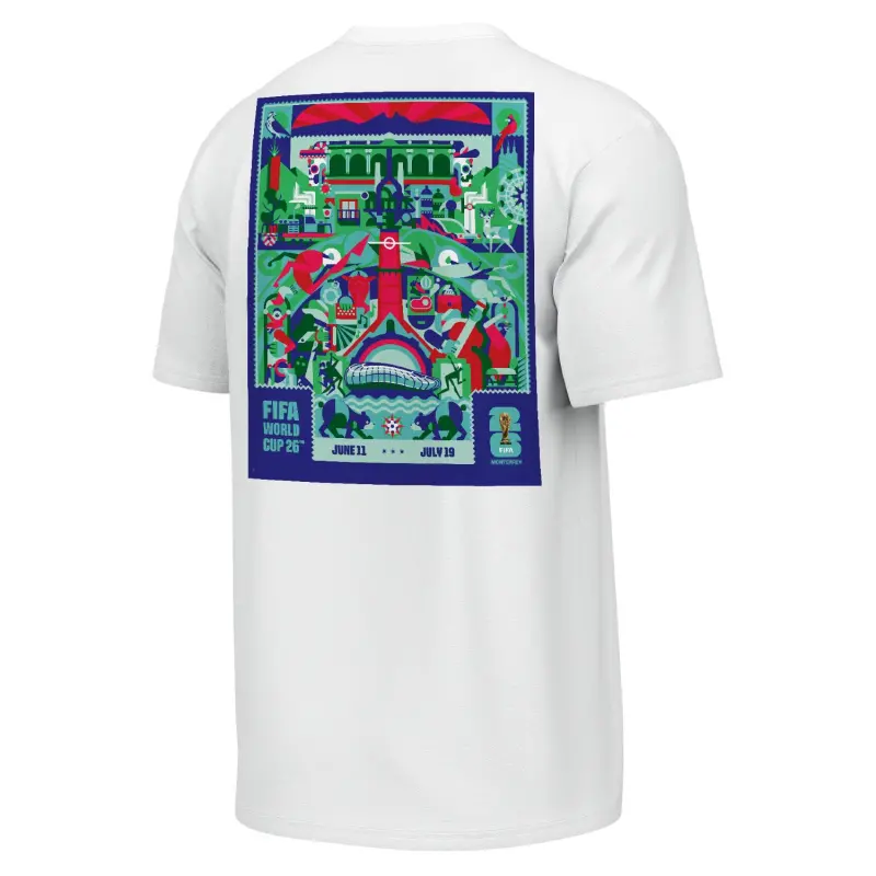 France National Team 2026 World Cup Monterrey Poster White T-Shirt [ENG] – Unisex – Official World Cup Football Kits
