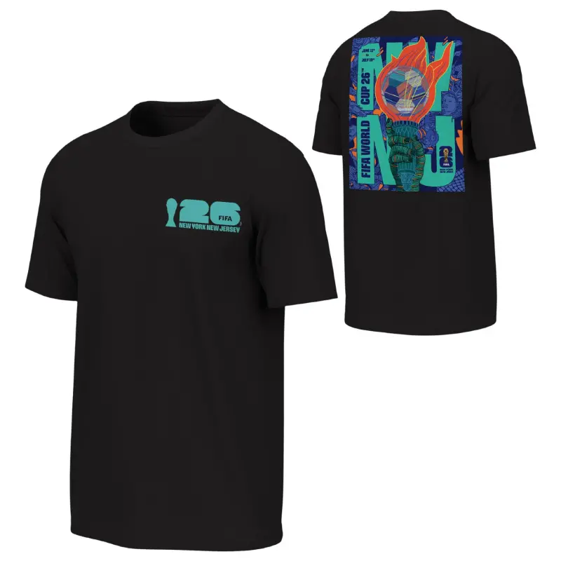 France National Team 2026 World Cup New York New Jersey Poster Black T-Shirt – Unisex – Official World Cup Football Kits