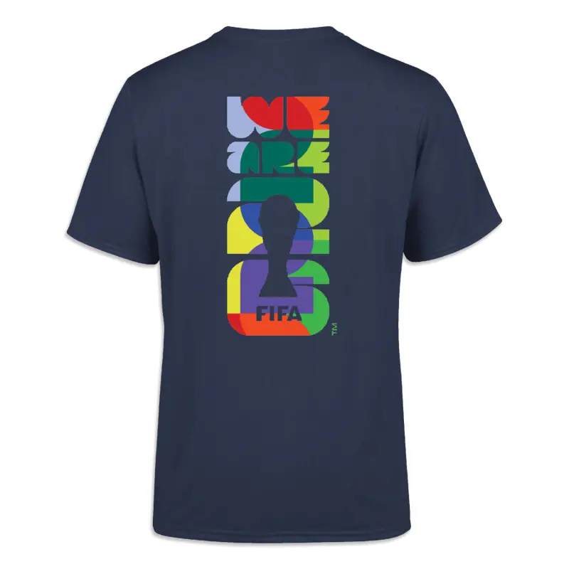 France National Team 2026 World Cup Vertical Abstract Navy T-Shirt – Unisex – Official World Cup Football Kits