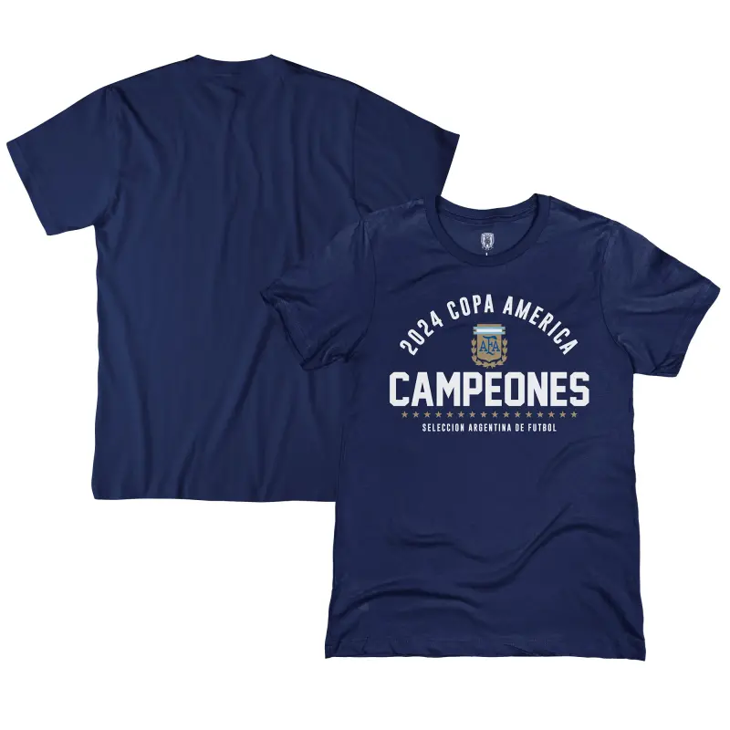 France National Team Argentina National Team 1863FC 2024 Copa America Champions T-Shirt – Navy – Official World Cup Football Kits