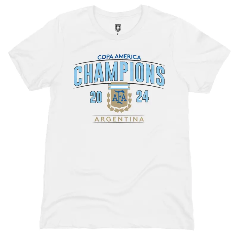 France National Team Argentina National Team 1863FC 2024 Copa America Champions T-Shirt – White – Official World Cup Football Kits