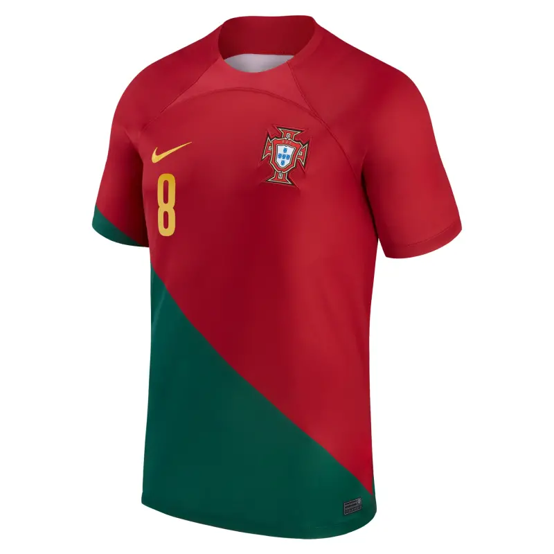 France National Team Bruno Fernandes Portugal National Team Nike 2022/23 Home Breathe Stadium Replica Player Jersey – Red – Official World Cup Football Kits