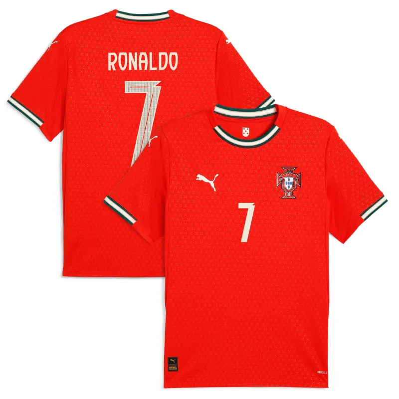 France National Team Cristiano Ronaldo Portugal National Team Puma 2025 Home Replica Jersey – Red – Official World Cup Football Kits