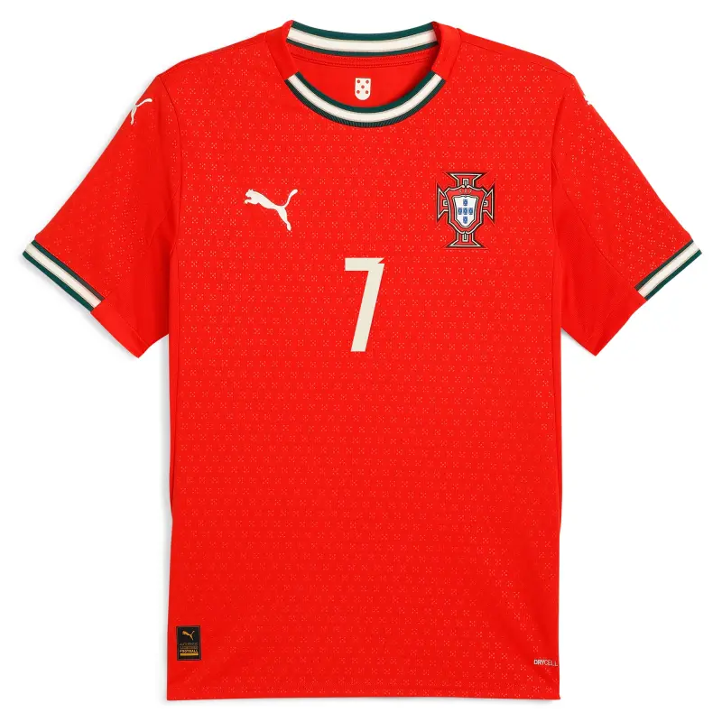 France National Team Cristiano Ronaldo Portugal National Team Puma 2025 Home Replica Jersey – Red – Official World Cup Football Kits