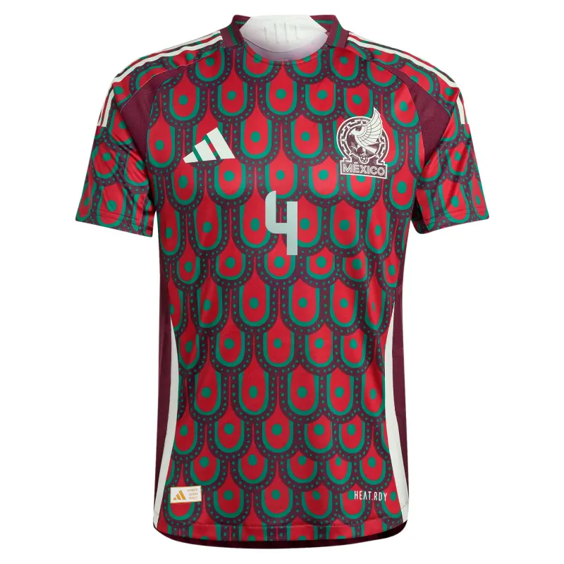 France National Team Edson Alvarez Mexico National Team adidas 2024 Home Authentic Player Jersey – Burgundy – Official World Cup Football Kits