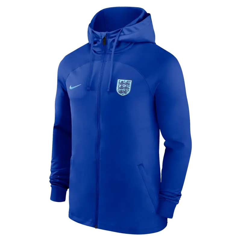 France National Team England National Team Nike Strike Raglan Hoodie Full-Zip Track Jacket – Blue – Official World Cup Football Kits