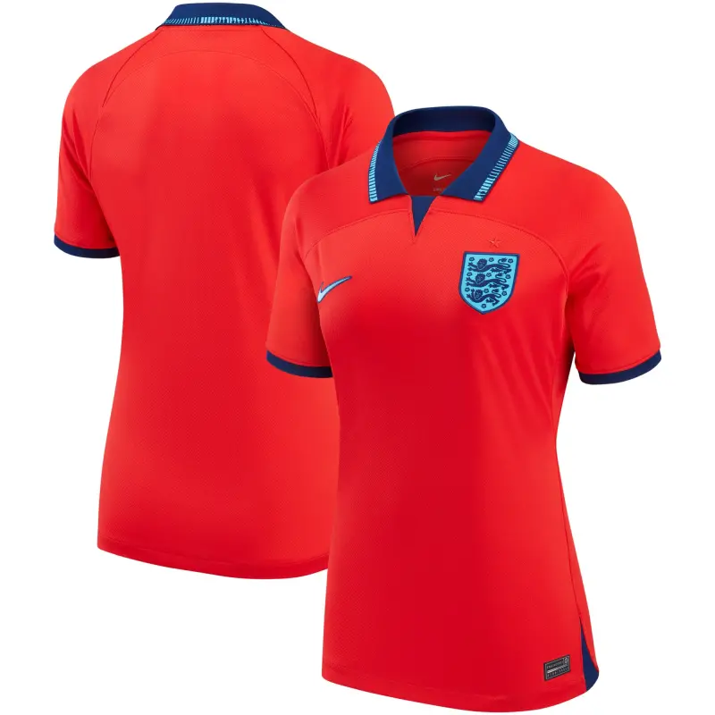 France National Team England National Team Nike Women’s 2022/23 Away Breathe Stadium Replica Blank Jersey – Red – Official World Cup Football Kits