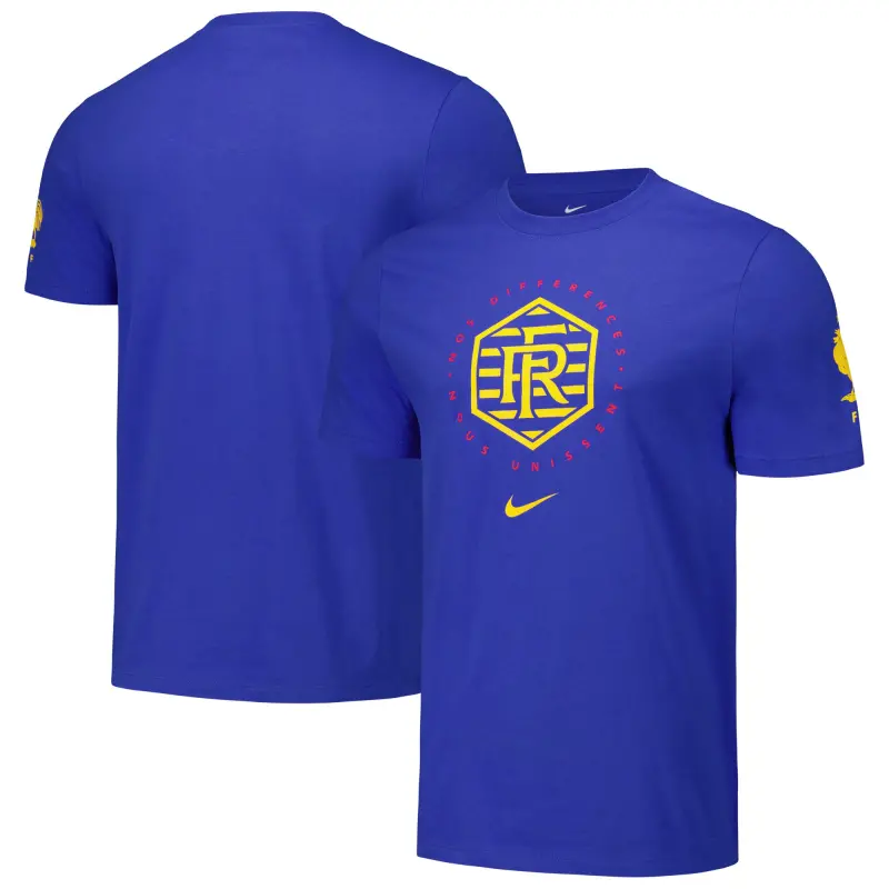 France National Team France National Team Nike Localized Core Cotton T-Shirt – Royal – Official World Cup Football Kits