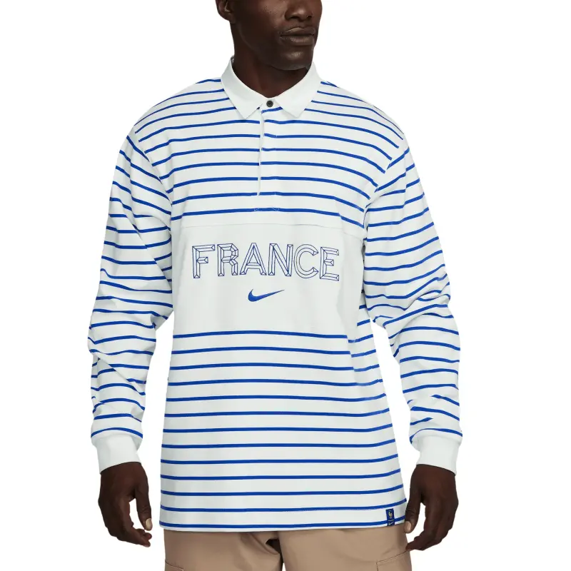 France National Team France National Team Nike Rugby Long Sleeve Top – White – Official World Cup Football Kits