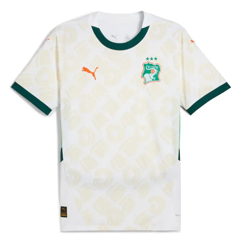 France National Team Ivory Coast National Team Puma 2025 Away Replica Jersey – White – Official World Cup Football Kits