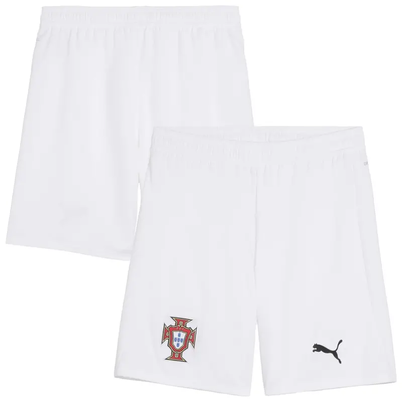 France National Team Portugal National Team Puma 2025 Away Replica Shorts – White – Official World Cup Football Kits