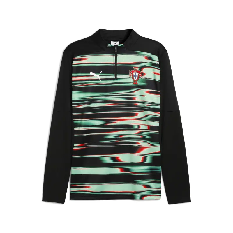 France National Team Portugal National Team Puma 2025 Pre-Match Quarter-Zip Top – Black – Official World Cup Football Kits