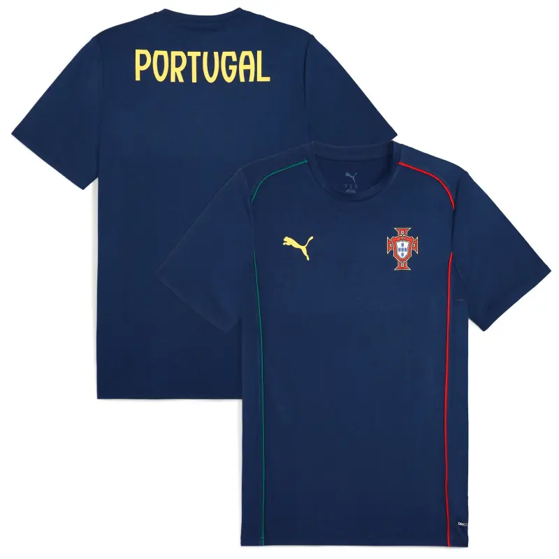 France National Team Portugal National Team Puma Casuals T-Shirt – Navy – Official World Cup Football Kits
