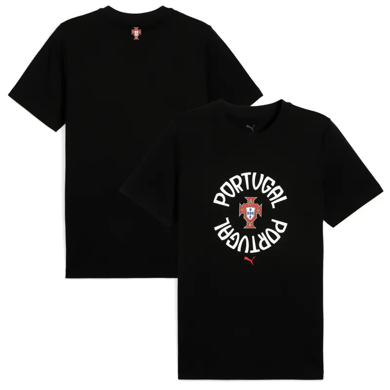 France National Team Portugal National Team Puma ftblNRGY T-Shirt – Black – Official World Cup Football Kits