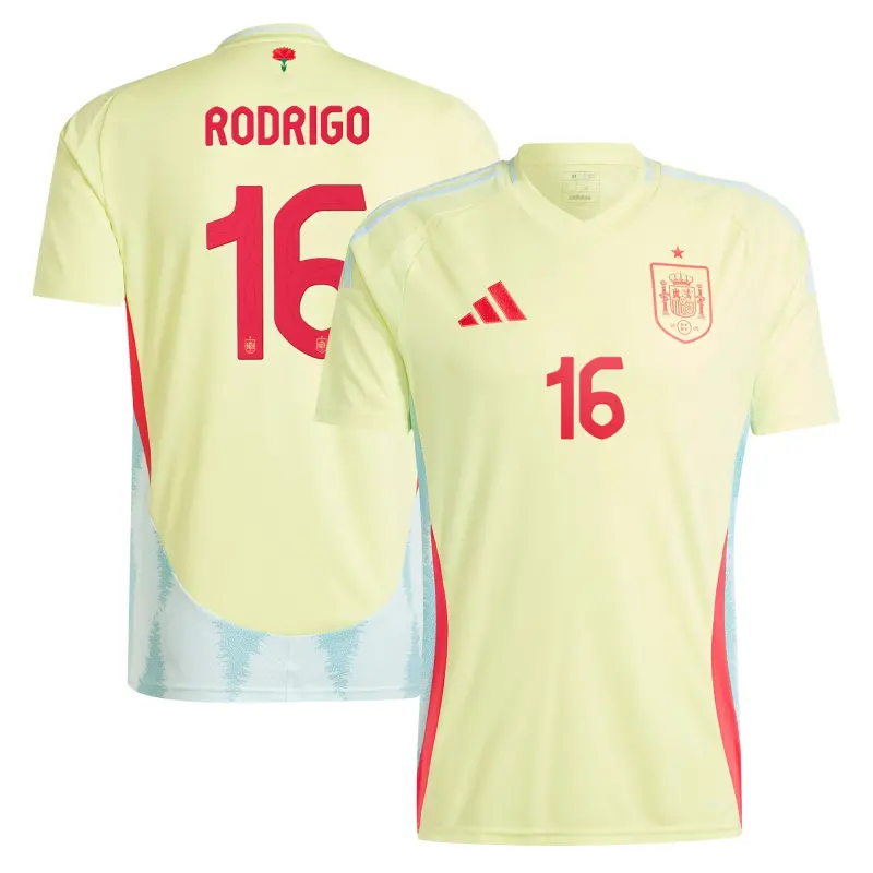 France National Team Rodrigo Spain National Team adidas 2024 Away Authentic Jersey – Yellow – Official World Cup Football Kits