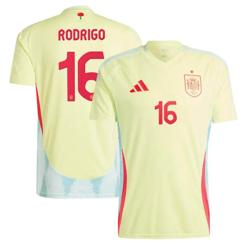 France National Team Rodrigo Spain National Team adidas 2024 Away Replica Jersey – Yellow – Official World Cup Football Kits