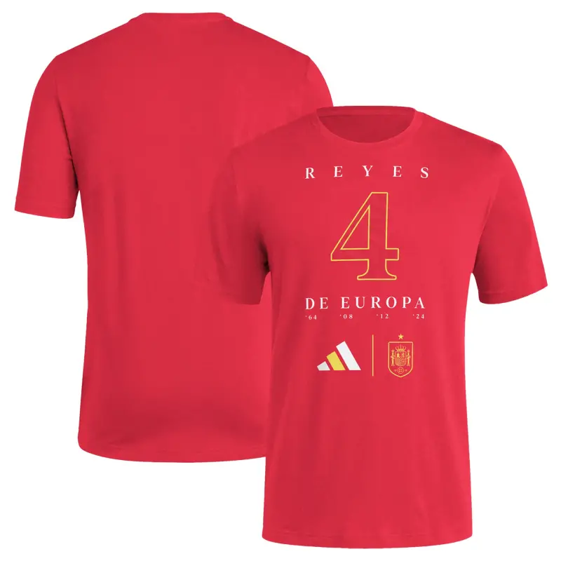 France National Team Spain National Team adidas 2024 European Champions T-Shirt – Red – Official World Cup Football Kits