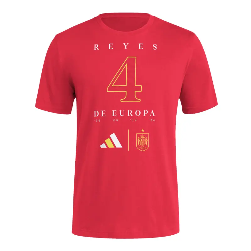 France National Team Spain National Team adidas 2024 European Champions T-Shirt – Red – Official World Cup Football Kits