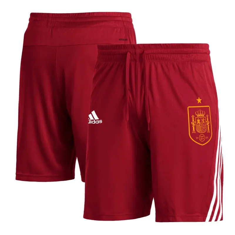 France National Team Spain National Team adidas Club Crest Three-Stripe AEROREADY Shorts – Red – Official World Cup Football Kits